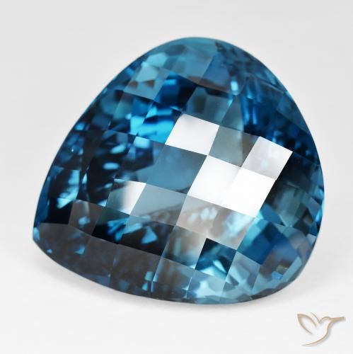 151.24ct Natural Azul Londres Topacio, En forma de pera, IF, Photo A
