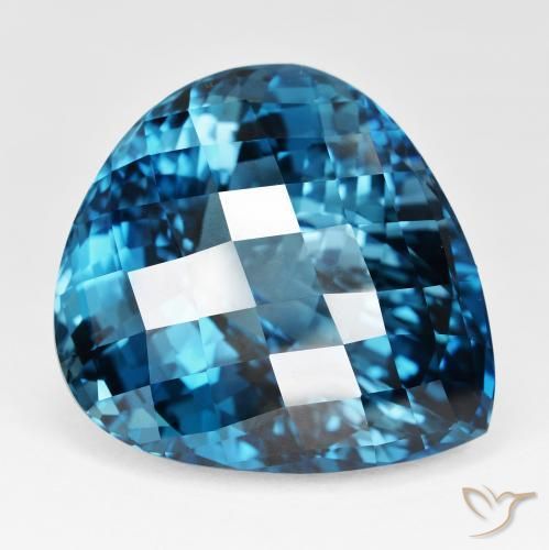 Topacio Azul Londres natural de 151.24 ct, En forma de pera, IF