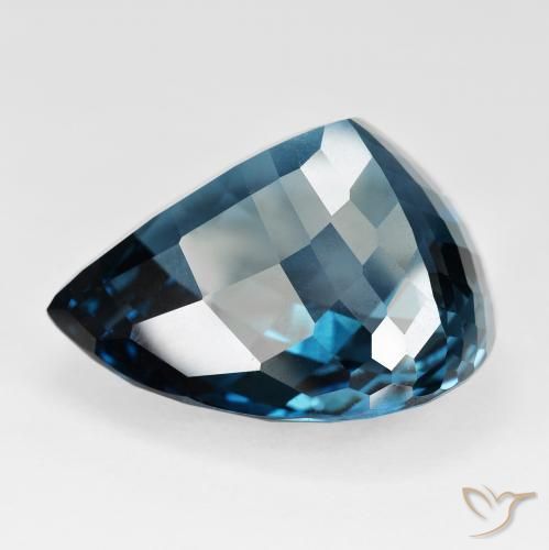 Topacio Azul Londres natural de 151.24 ct, En forma de pera, IF