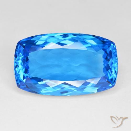 49.70ct Natural Azul suizo intenso Topacio, Forma Cojín, IF