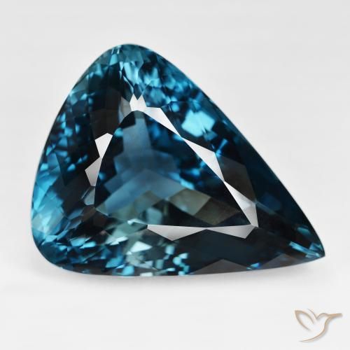 158.20ct Natural Azul Londres Topacio, En forma de pera, IF