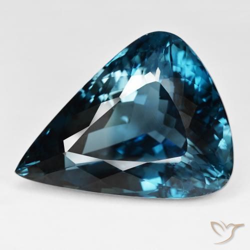 Topacio Azul Londres natural de 158.20 ct, En forma de pera, IF
