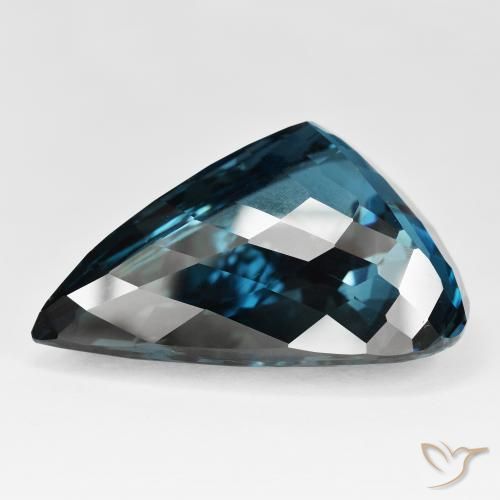 Topacio Azul Londres natural de 158.20 ct, En forma de pera, IF