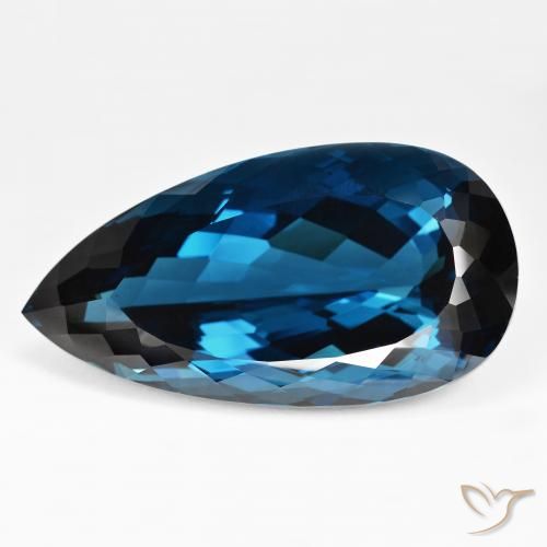 205.95ct Natural Azul Londres Topacio, En forma de pera, IF