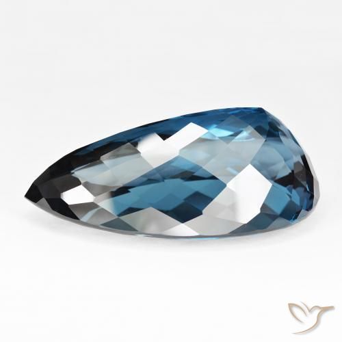 Topacio Azul Londres natural de 205.95 ct, En forma de pera, IF