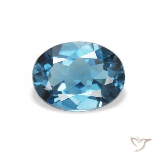 1.62ct Azul Londres Topacio, Ovalada, VVS-VS