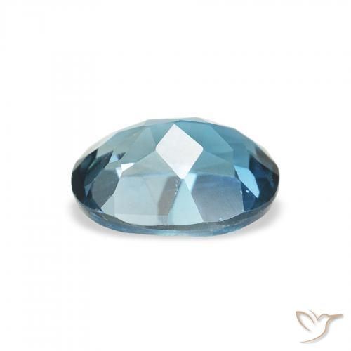 Topacio Azul Londres natural de 1.62 ct, Ovalada, VVS-VS