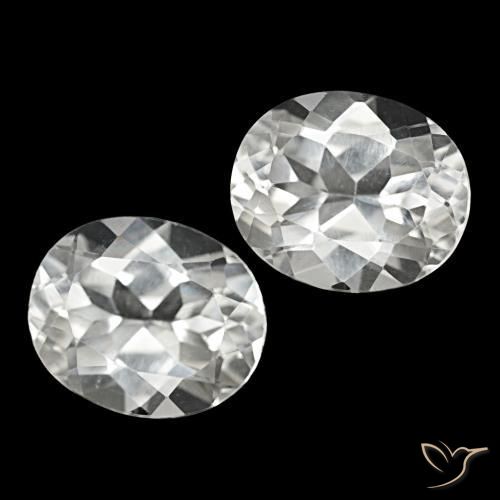 Gemas de Topacio Blanco cálido natural de 11.70 ct, Corte Óvalo, VVS-VS