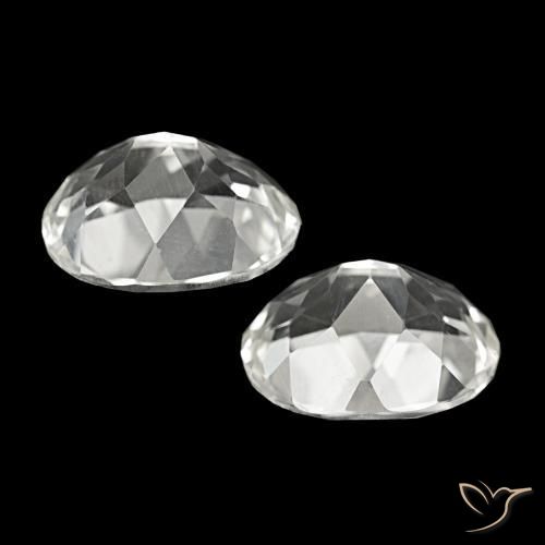 Gemas de Topacio Blanco cálido natural de 11.70 ct, Corte Óvalo, VVS-VS