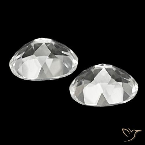 Gemas de Topacio Blanco natural de 11.92 ct, Corte Óvalo, VVS-VS