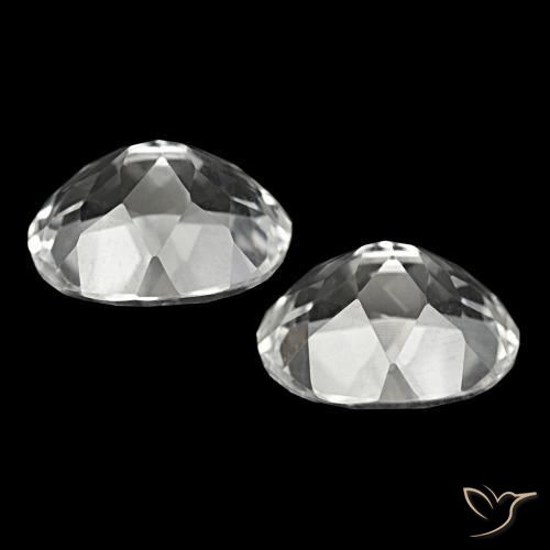 Gemas de Topacio Blanco natural de 11.84 ct, Corte Óvalo, VVS-VS