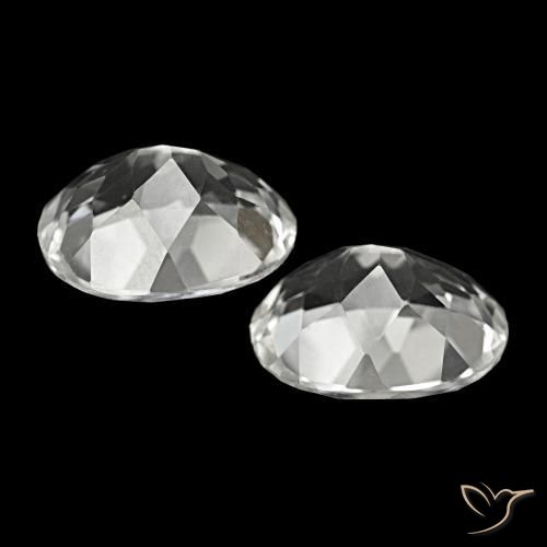 Gemas de Topacio Blanco natural de 11.35 ct, Corte Óvalo, VVS-VS