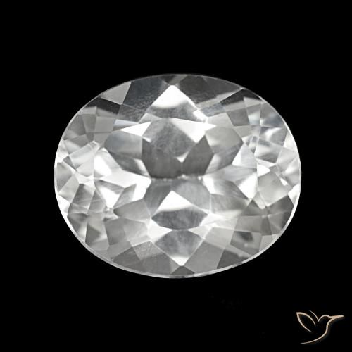 5.94ct Blanco claro Topacio, Ovalada, VS