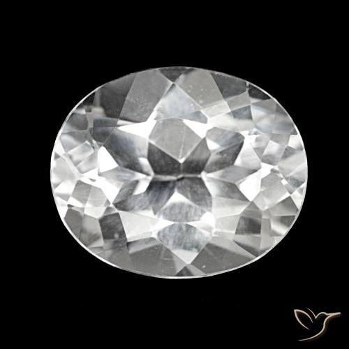 5.69ct Blanco Topacio, Ovalada, VS