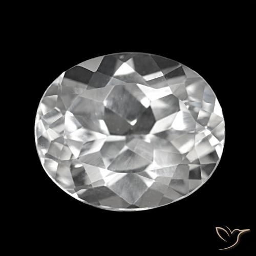 Topacio Blanco claro natural de 6.13 ct, Corte Óvalo, VVS