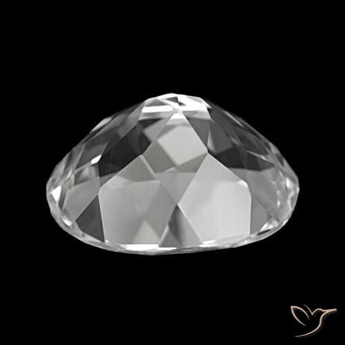 Topacio blanco claro natural de 6,08 ct, corte óvalo, VVS
