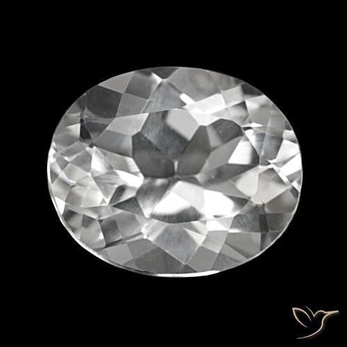 5.74ct Blanco claro Topacio, Ovalada, VVS