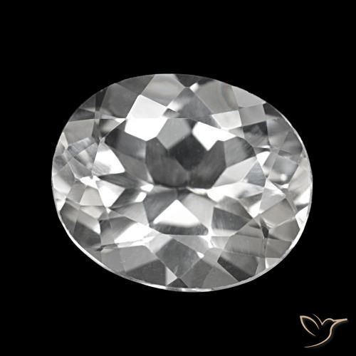Topacio Blanco claro natural de 5.74 ct, Corte Óvalo, VVS