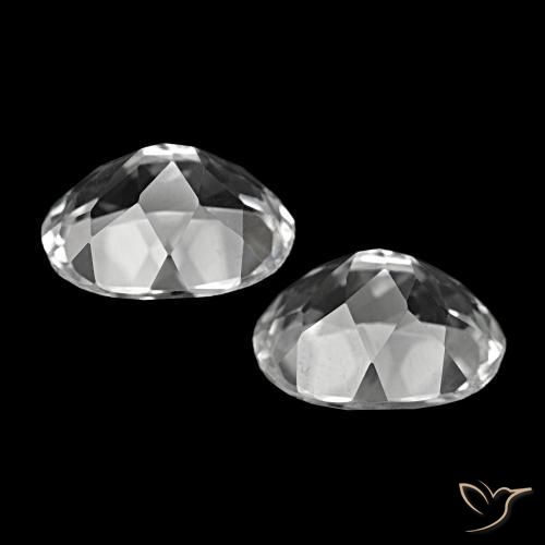 Gemas de Topacio Blanco claro natural de 11.72 ct, Corte Óvalo, VS