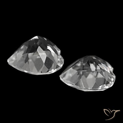 Gemas de Topacio Blanco claro natural de 7.79 ct, Forma de corazón, VS