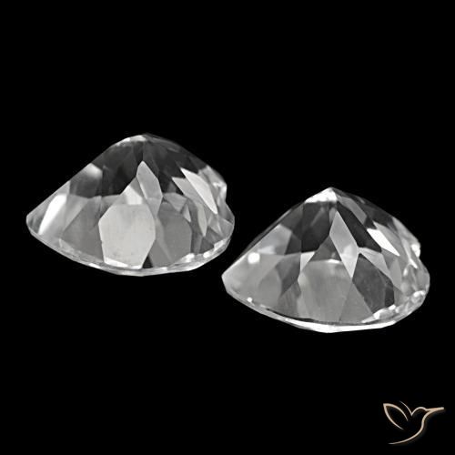 Gemas de Topacio Blanco natural de 8.27 ct, Forma de corazón, VVS-VS