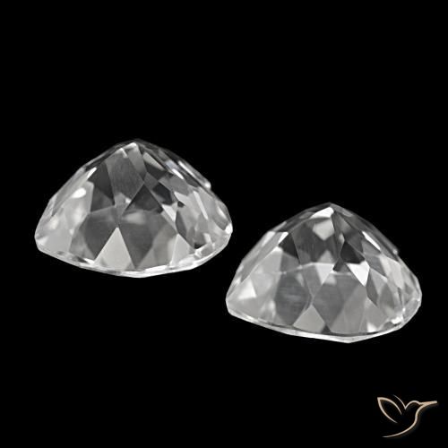 Gemas de Topacio Blanco natural de 8.21 ct, Forma de corazón, VVS-VS