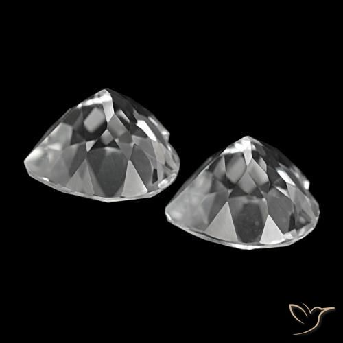Gemas de Topacio Blanco natural de 8.76 ct, Forma de corazón, VS