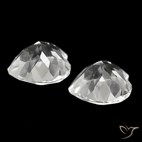 Gemas de Topacio Blanco natural de 8.21 ct, Forma de corazón, VVS-VS