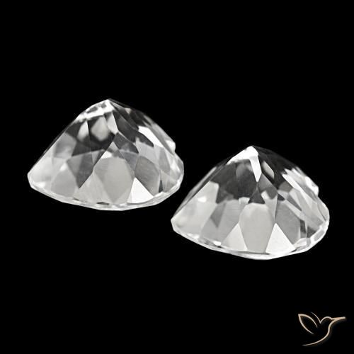 Gemas de Topacio Blanco natural de 8.62 ct, Forma de corazón, VS