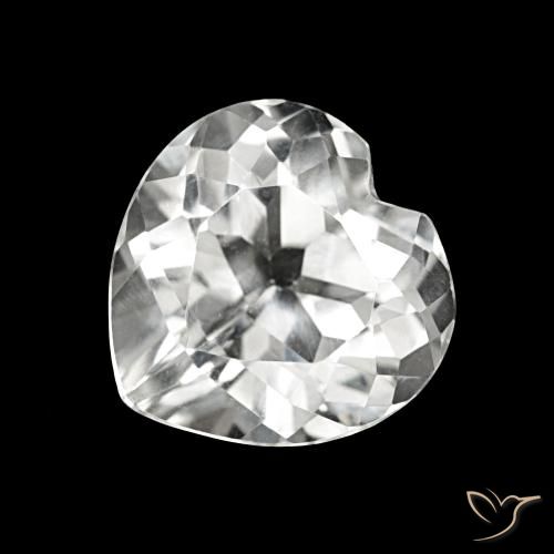 4.33ct Blanco Topacio, Corazón, VVS-VS