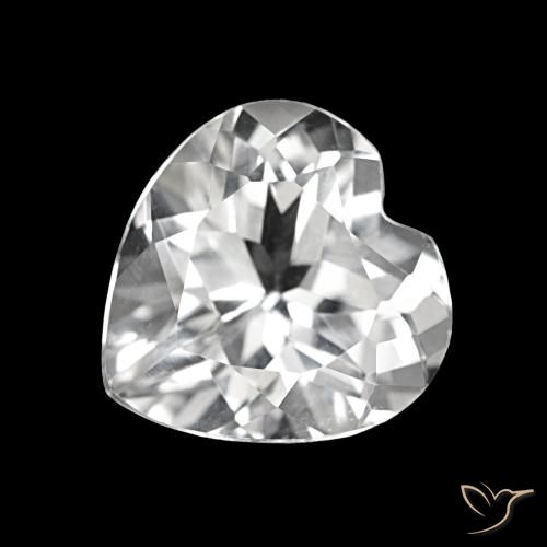 3.55ct Blanco Topacio, Corazón, VVS-VS