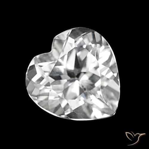 Topacio Blanco natural de 3.55 ct, Forma de corazón, VVS-VS
