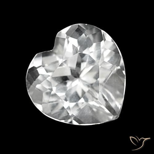 Topacio Blanco natural de 4.22 ct, Forma de corazón, VS