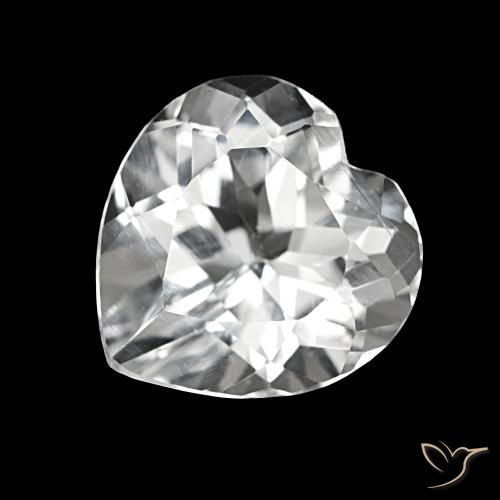 Topacio Blanco natural de 4.11 ct, Forma de corazón, VVS-VS