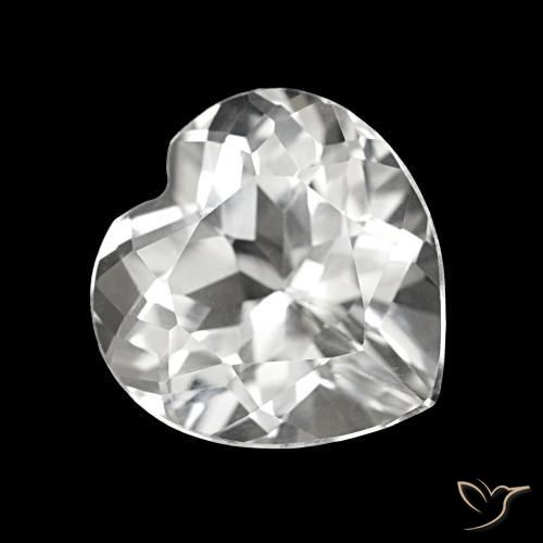 Topacio Blanco natural de 4.25 ct, Forma de corazón, VVS-VS