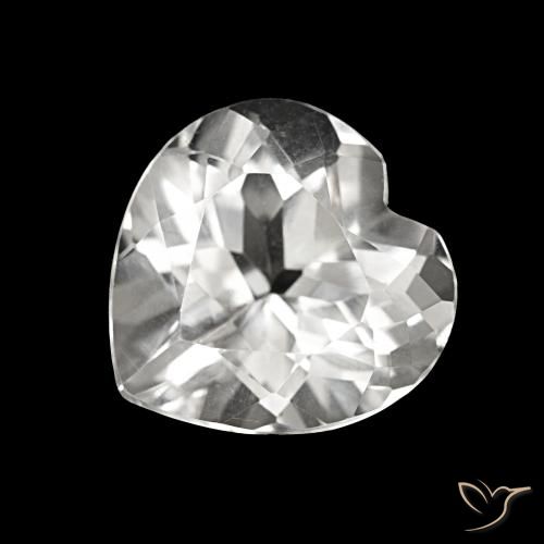 4.28ct Blanco Topacio, Corazón, VVS-VS