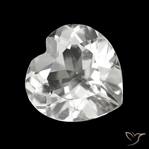 Topacio Blanco natural de 3.69 ct, Forma de corazón, VVS-VS
