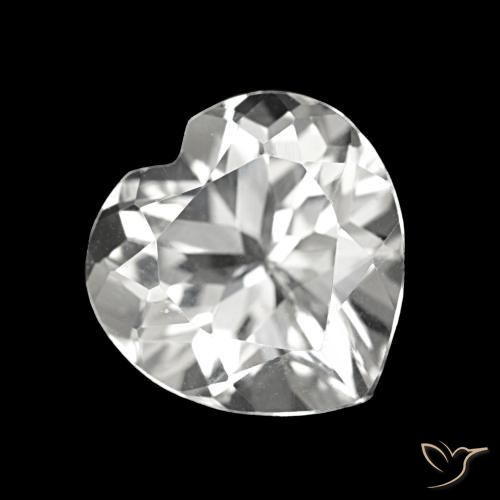 Topacio Blanco natural de 4.15 ct, Forma de corazón, VVS-VS