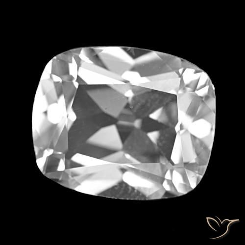 Topacio Blanco claro natural de 6.04 ct, Corte Cojín, VVS-VS