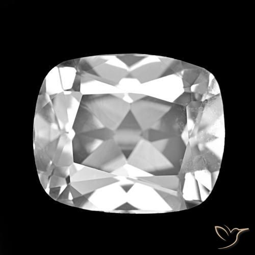 Topacio Blanco claro natural de 6.24 ct, Corte Cojín, VVS-VS