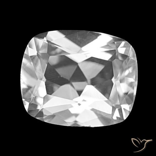 Topacio Blanco claro natural de 5.84 ct, Corte Cojín, VVS-VS