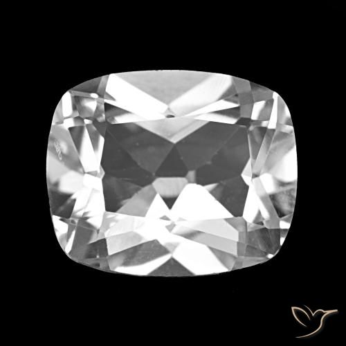 6.29ct Blanco claro Topacio, Forma Cojín, VVS-VS