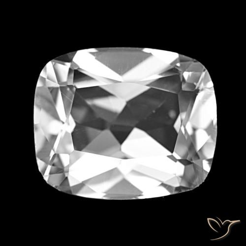 Topacio Blanco claro natural de 5.81 ct, Corte Cojín, VVS-VS