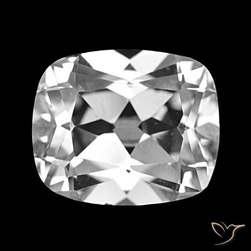 Topacio Blanco claro natural de 6.41 ct, Corte Cojín, VS