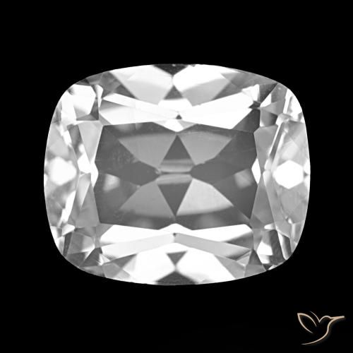 Topacio Blanco claro natural de 6.13 ct, Corte Cojín, VS
