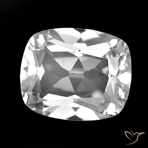 Topacio Blanco claro natural de 6.13 ct, Corte Cojín, VS