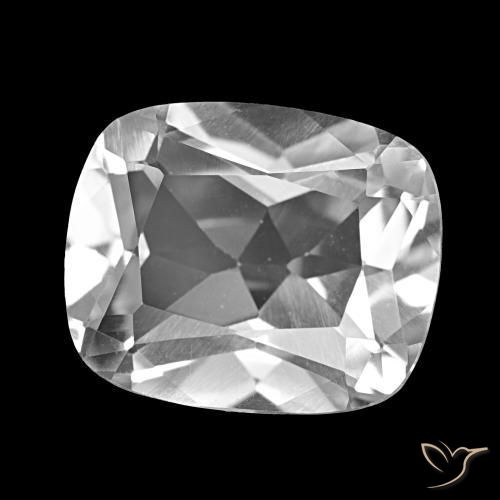 Topacio Blanco claro natural de 6.04 ct, Corte Cojín, VVS-VS