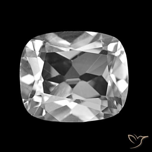 Topacio Blanco claro natural de 6.07 ct, Corte Cojín, VS