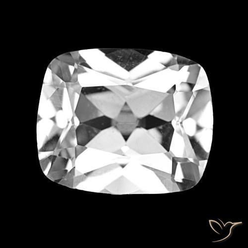 Topacio Blanco claro natural de 5.90 ct, Corte Cojín, VVS-VS