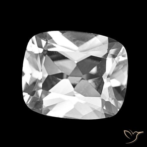 Topacio Blanco claro natural de 6.19 ct, Corte Cojín, VS